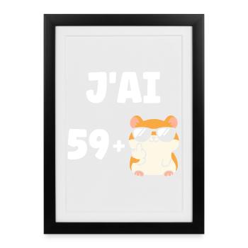 60 ans - Affiche encadrée (27 × 37 cm) - noir - Devant