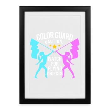 Carnaval Drapeau Carnaval agitant des drapeaux - Affiche encadrée (27 × 37 cm) - noir - Devant