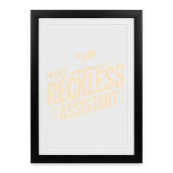 Nature's Reckless Assistant - Framed poster (27 × 37 cm) - black - Front