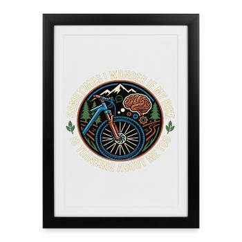 Diction Vélo VTT Vélo VTT - Affiche encadrée (27 × 37 cm) - noir - Devant
