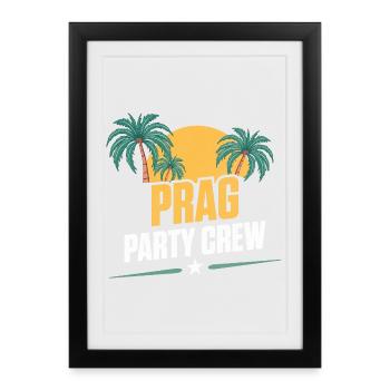 Équipe de la fête de Prague - Affiche encadrée (27 × 37 cm) - noir - Devant