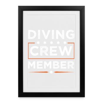 Diving Crew - Framed poster (27 × 37 cm) - black - Front