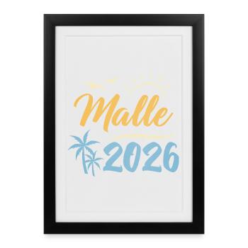 Malle 2026 - Affiche encadrée (27 × 37 cm) - noir - Devant