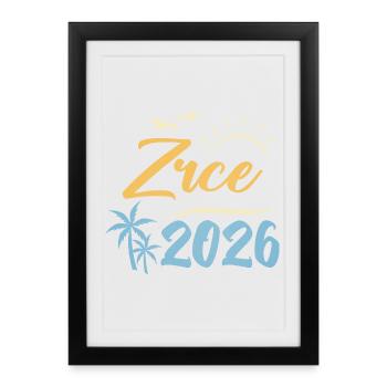 Zrce Party 2026 - Affiche encadrée (27 × 37 cm) - noir - Devant