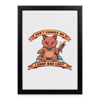 Je laisse tomber du mauvais butin - Affiche encadrée (27 × 37 cm) - noir - Devant