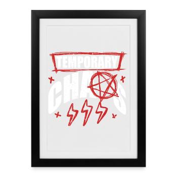 Punk For A Day Temporary Chaos - Framed poster (27 × 37 cm) - black - Front