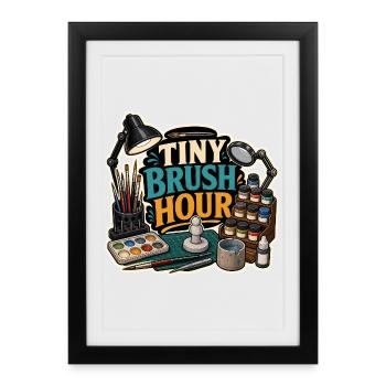 TINY BRUSH HOUR - Framed poster (27 × 37 cm) - black - Front