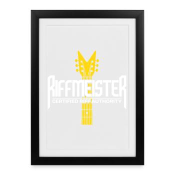 Guitare Riffmeister - Affiche encadrée (27 × 37 cm) - noir - Devant