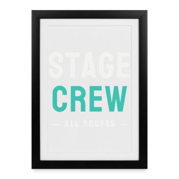 Stage Crew All Access Stage Team Staff Concert - Framed poster (27 × 37 cm) - black - Front