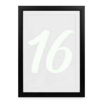 16- - Framed poster (27 × 37 cm) - black - Front