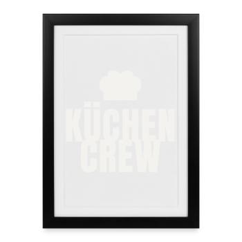 Kitchen Crew Chef Gastro Restaurant Chef's Hat - Framed poster (27 × 37 cm) - black - Front