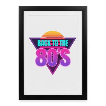 Back to the 80s Neon - Framed poster (27 × 37 cm) - black - Front