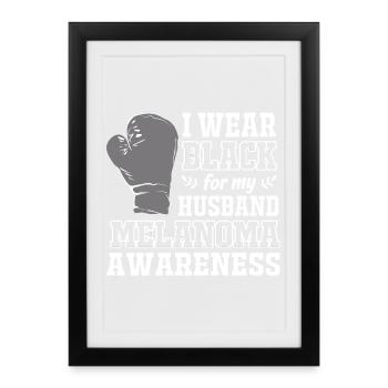Skin cancer melanoma - Framed poster (27 × 37 cm) - black - Front