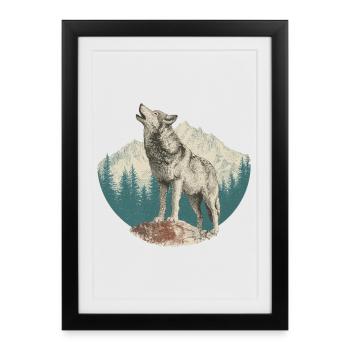 Wolf - Framed poster (27 × 37 cm) - black - Front