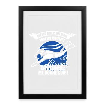 Un bar tous les 10 mètres - Affiche encadrée (27 × 37 cm) - noir - Devant