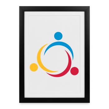 6061912 120363571 diversity2 - Gerahmtes Poster (27 × 37 cm) - Schwarz - Vorne