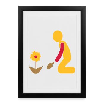 garden - Framed poster (27 × 37 cm) - black - Front