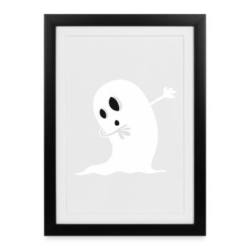 Dab Dance Ghost I Halloween I Dabbing - Affiche encadrée (27 × 37 cm) - noir - Devant
