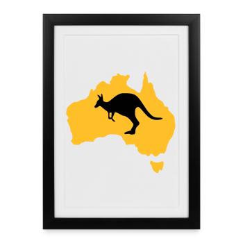 australia - Framed poster (27 × 37 cm) - black - Front