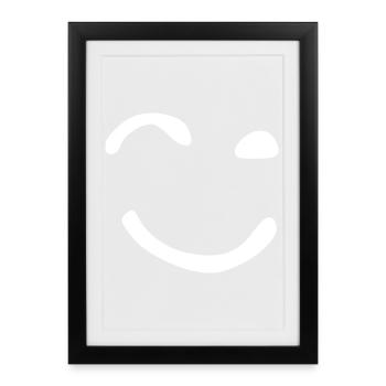 The winking face - Framed poster (27 × 37 cm) - black - Front
