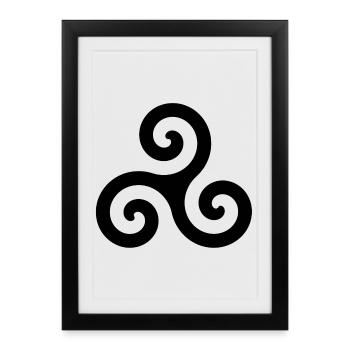 Triskell - Framed poster (27 × 37 cm) - black - Front