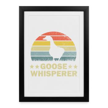 Oies - Affiche encadrée (27 × 37 cm) - noir - Devant