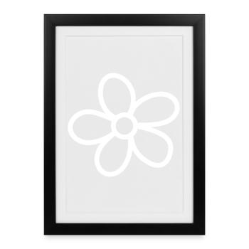 Flower Drawing Flower Floral - Framed poster (27 × 37 cm) - black - Front