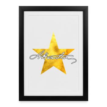 Étoile d’or de Hamilton - Affiche encadrée (27 × 37 cm) - noir - Devant