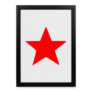 L’étoile de la révolution du socialisme - Affiche encadrée (27 × 37 cm) - noir - Devant