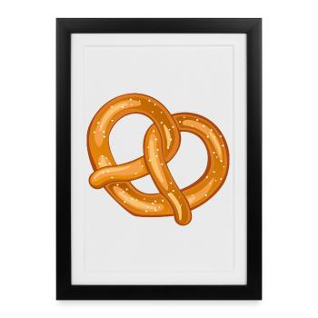 Bretzel Love : le t-shirt parfait - Affiche encadrée (27 × 37 cm) - noir - Devant