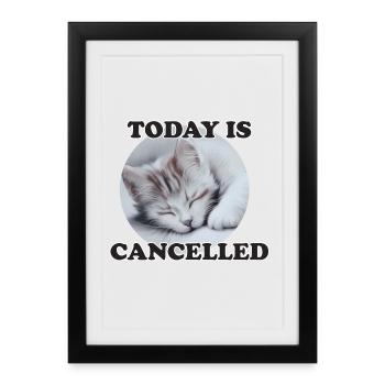 sleeping cat - Framed poster (27 × 37 cm) - black - Front