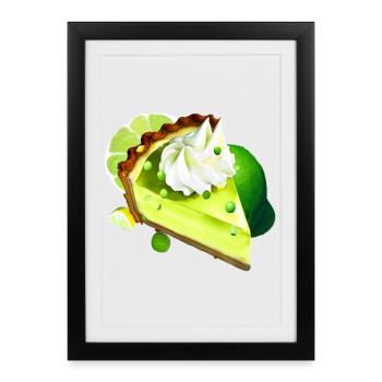 Lime Cake Piece Lime Cake - Framed poster (27 × 37 cm) - black - Front