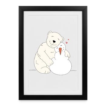 Meilleurs ami - Affiche encadrée (27 × 37 cm) - noir - Devant