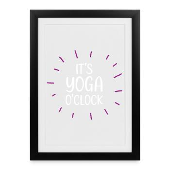 C’est Yoga O’Clock - Affiche encadrée (27 × 37 cm) - noir - Devant