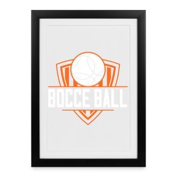 Bocce Saying Bocce Ball with Jack Bocci Game Bocce - Framed poster (27 × 37 cm) - black - Front