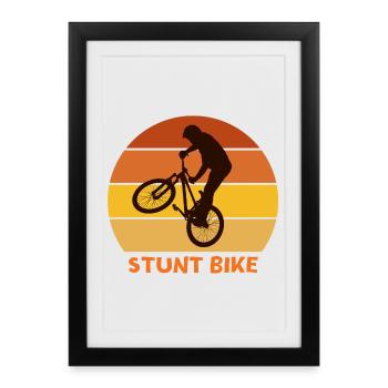 bike, bike, bike cross - Framed poster (27 × 37 cm) - black - Front