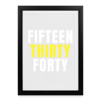 tennis, fan de tennis, balle de tennis - Affiche encadrée (27 × 37 cm) - noir - Devant