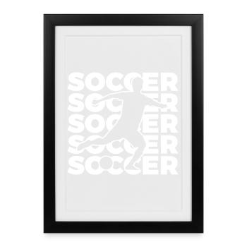 Footballer - Framed poster (27 × 37 cm) - black - Front