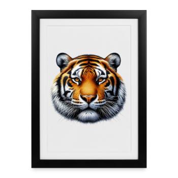 Tiger - Framed poster (27 × 37 cm) - black - Front