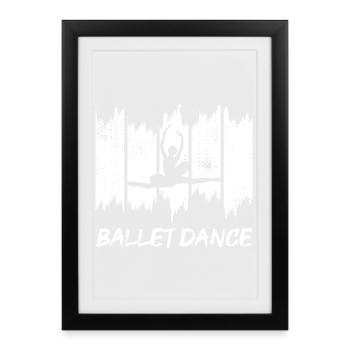 Funny Ballet Dancer - Framed poster (27 × 37 cm) - black - Front