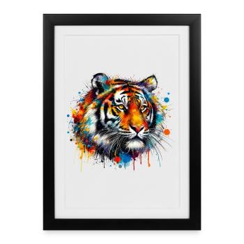 Tiger - Framed poster (27 × 37 cm) - black - Front