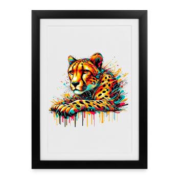 Guépard - Affiche encadrée (27 × 37 cm) - noir - Devant