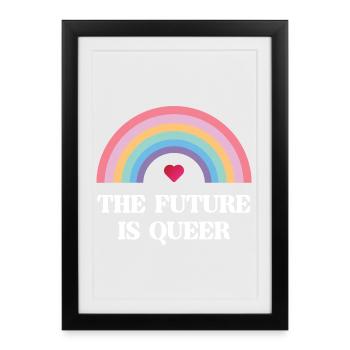 Mois de la fierté LGBT - L’avenir est queer - Affiche encadrée (27 × 37 cm) - noir - Devant