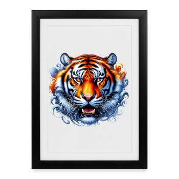 Tigre - Affiche encadrée (27 × 37 cm) - noir - Devant