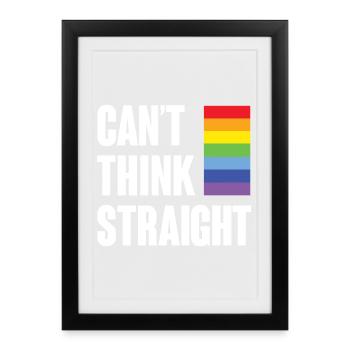 Mois de la fierté LGBTQ - Je ne peux pas penser clairement - Affiche encadrée (27 × 37 cm) - noir - Devant