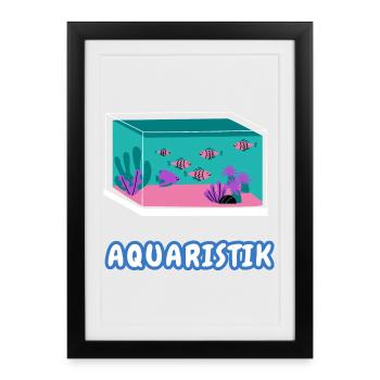 Amateurs d’aquarium - Affiche encadrée (27 × 37 cm) - noir - Devant