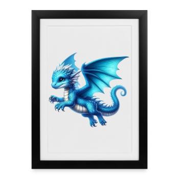 Dragon - Framed poster (27 × 37 cm) - black - Front