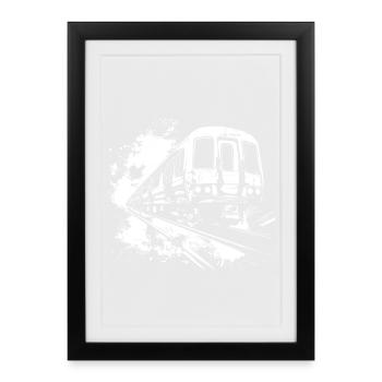 Train Splashes of Color - Framed poster (27 × 37 cm) - black - Front