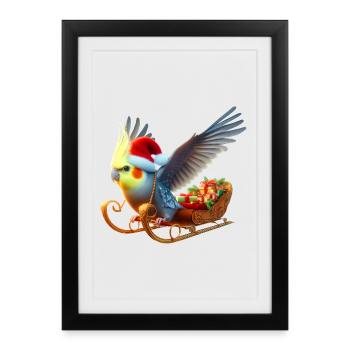 Nymphe de Noël (02) - Affiche encadrée (27 × 37 cm) - noir - Devant