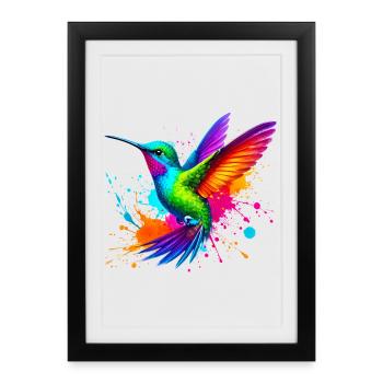 Hummingbird - Framed poster (27 × 37 cm) - black - Front